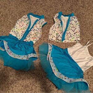 Weissman Blue and White Kids Dance Costume Set